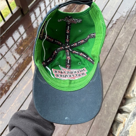 NASCAR interstate batteries #18 bobby labonte hat green adjustable - Picture 6 of 7